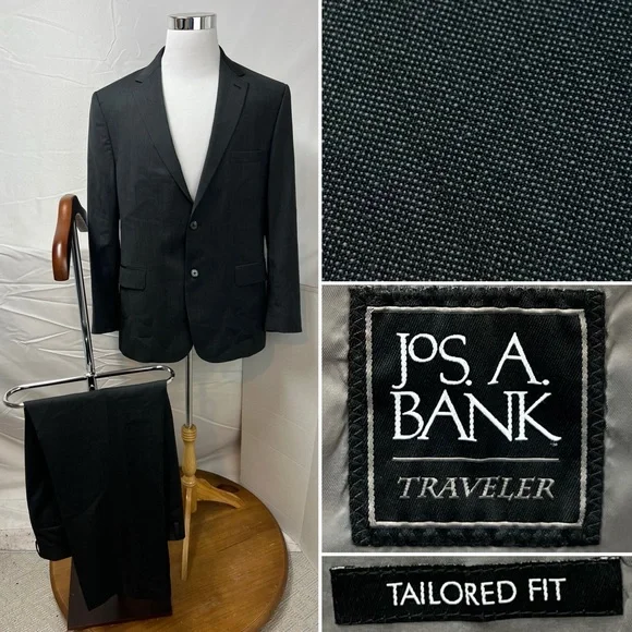 Bank Suits Blazers Jos A Bank Mens 46r X 4w Charcoal